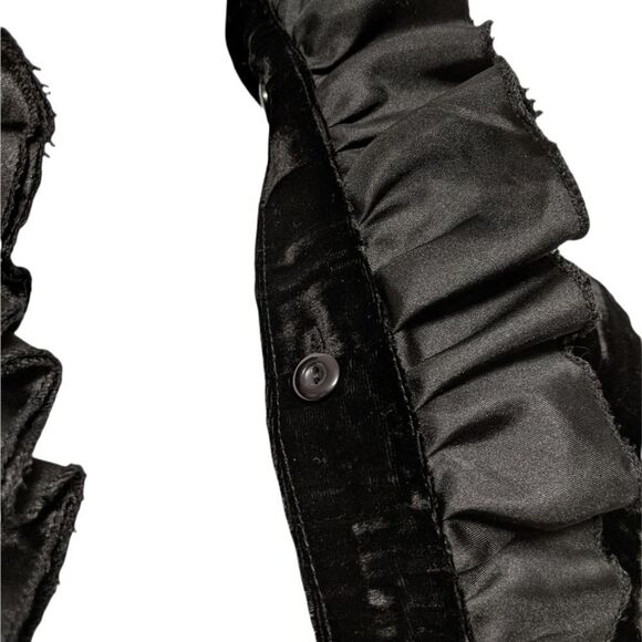 KALI Silk Velour Ruffle Collar Jacket M - Picture 3 of 7